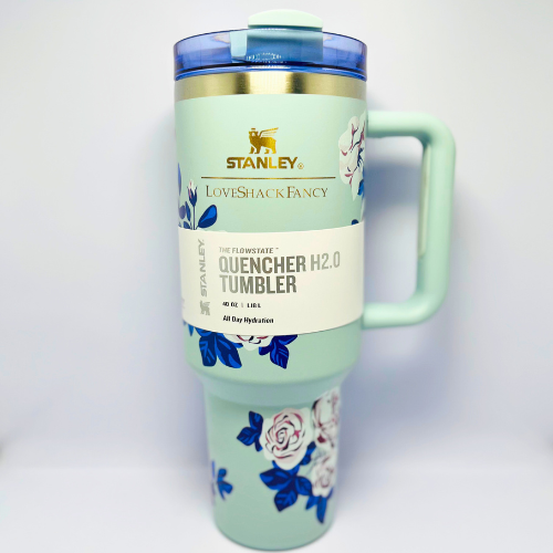 Stanley The Quencher H2.0 FlowState™ Tumbler – 40oz (LoveShackFancy Edition) (Blue)